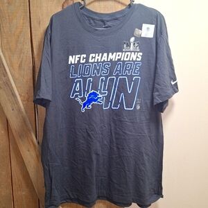 A Nike official NFL Detroit Lions NFC Champions "Lions are All In" t-shirt. NWT